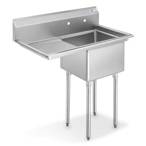 Gridmann 39 In Freestanding Stainless Steel 1 Compartment Commercial