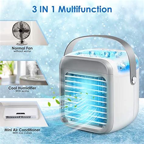Ibaste Portable Air Conditioner Rechargeable Evaporative Air Conditioner Fan With 3 Speeds 7