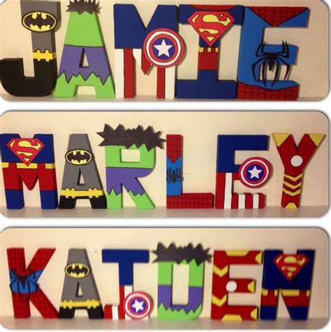 About 6% of these are action figure, 0% are toy robots. Superhero inspired character wall letters. www.facebook ...