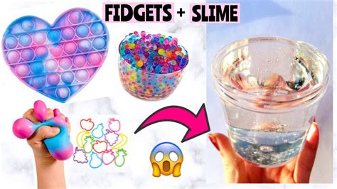 Mixing Fidgets And Random Things Into Slime Pop Its Stress Balls