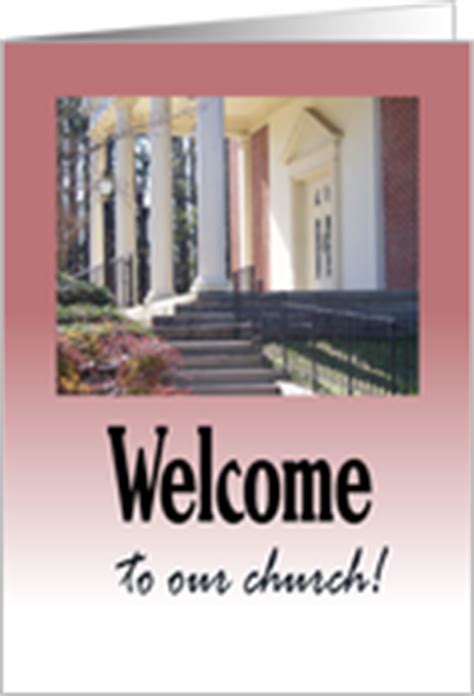 A church welcome letter, as the name suggests, is a letter used for welcoming people in the institution. Welcome to our Church Cards from Greeting Card Universe