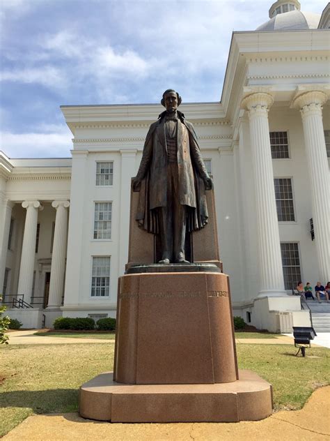 Jefferson Davis Monument At The Capitol In Montgomery Alabama Civil