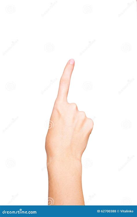 Female Hand Touching Or Pointing At Something Stock Photo Image Of People Showing