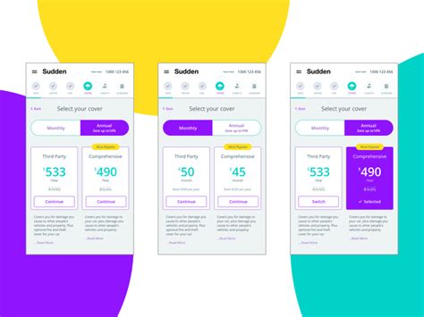 Pricing page mobile view sketch freebie