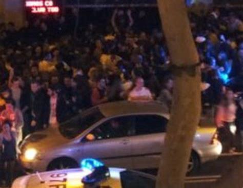 Batalla campal en Madrid más de 1 000 personas se pelean a la puerta