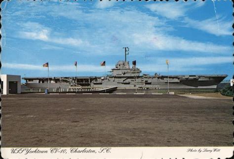 Uss Yorktown Cv 10 Charleston Sc Postcard