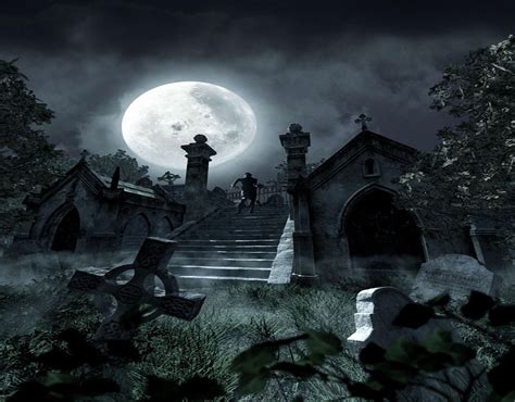 graveyard full moon by myjavier007 on deviantart