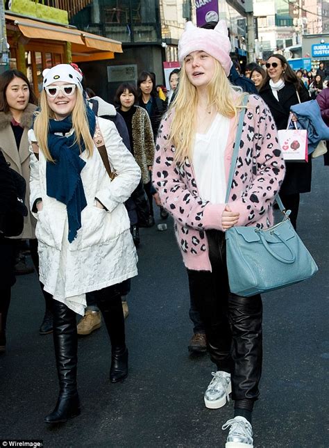 Elle And Dakota Fanning Have The Cute Factor As They Wear Matching