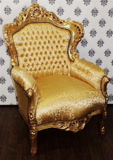 The hong kong trail, the. Barock Sessel King Gold Muster / Gold - Möbel Antik Stil ...