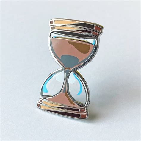 Hourglass Pin Clear Areas Etsy