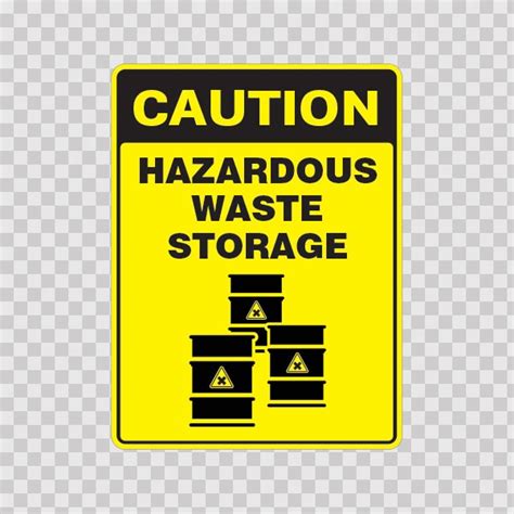 Printed Vinyl Caution Hazardous Waste Storage Stickers Factory
