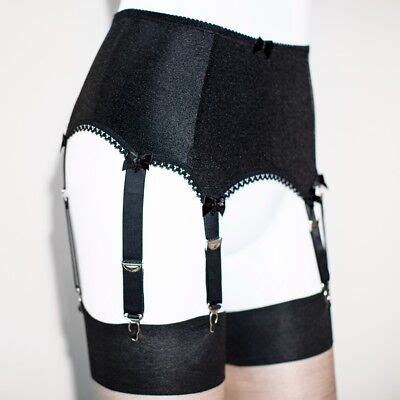 Women Sexy Garter Belt High Waist Elastic Nylon Suspender 6 Metal