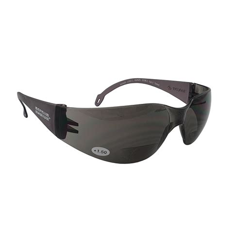 1 5 Smoke Bifocal Reading Safety Glasses Shaterproof Dark Tinted Bi Focal Sun Ebay