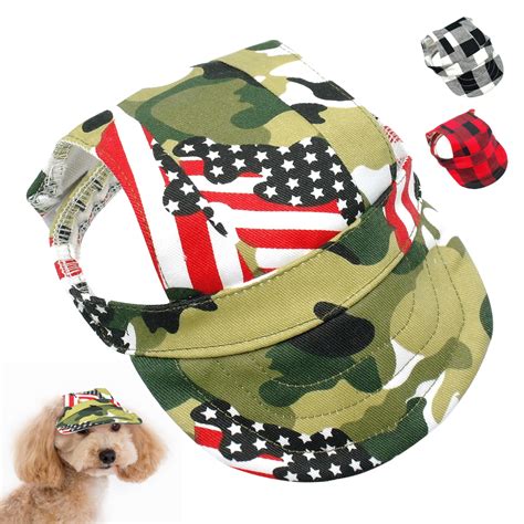Dog Sun Hat Dog Baseball Hat With Ear Holes Puppy Kitten Hats Blue S M