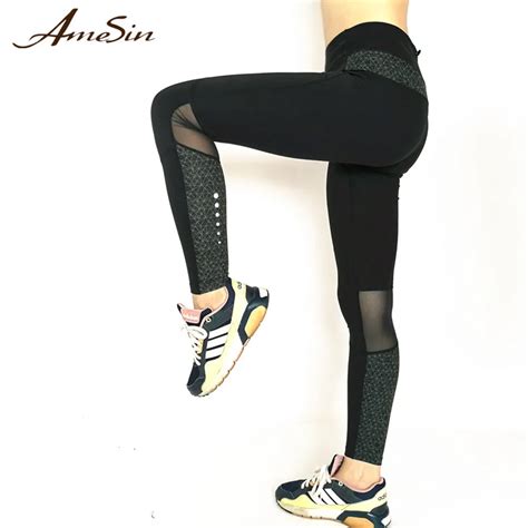 Amesin Top Quality Pocket Design Custom Logo Women Fitness Yoga Pants