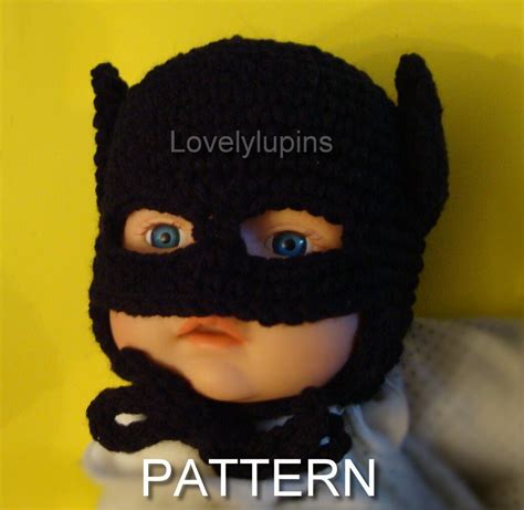 Batman Crochet Hat Pattern Batman Baby Crochet Beanie