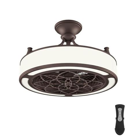 Ac ceiling fan with fancy light : Stile Anderson 22 in. LED Indoor/Outdoor Bronze Ceiling ...