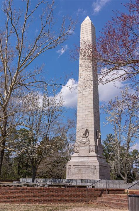 Closeup Of Tencentennial Monument In Historic Jamestowne Va Usa Stock