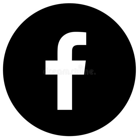 Black And White Facebook Logo Icon Editorial Photo Illustration Of