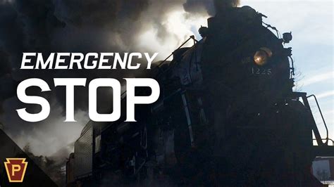 Steam Locomotive Makes Emergency Stop Youtube