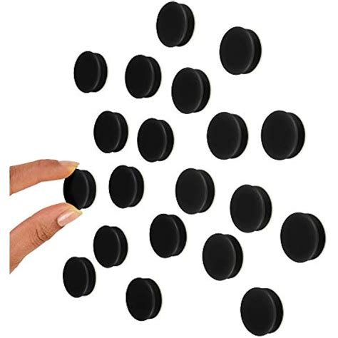 1 Inch Black Office Magnets 20 Pack Circular Refrigerator Magnets