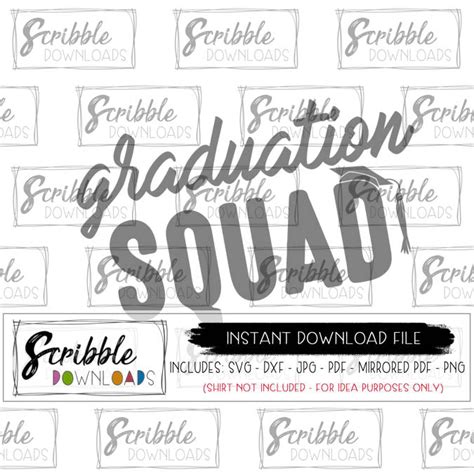 Graduation Squad Svg Scribble Downloads