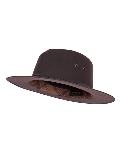Barbour Unisex Wax Bushman Hat Rustic Brown Mha0025ru51 H8046