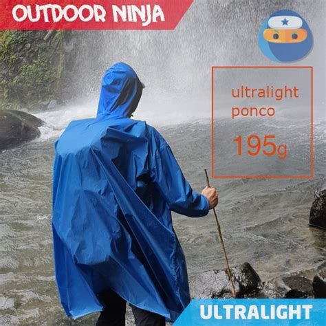Bila umumnya jas hujan terdiri dari atasan dan celana, atau langsung seperti jubah. Jaket Jas Hujan Ponco Hybrid Ultralight Treklite Rain ...