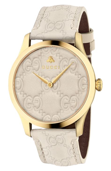 Gucci G Timeless Logo Leather Strap Watch 38mm Nordstrom