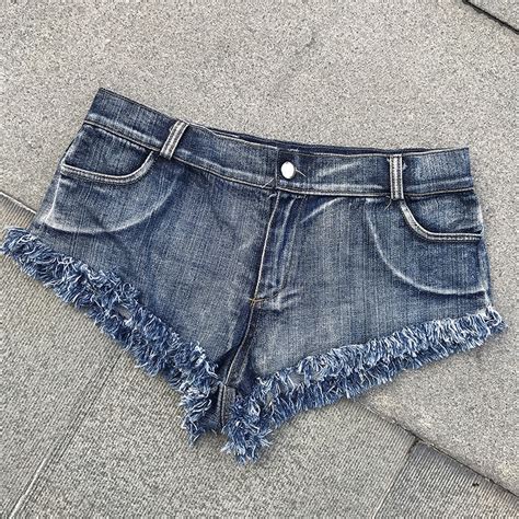2019 Lauwoo Shorts Micro Sexy Hot Mini Denim Shorts Women Low Waist