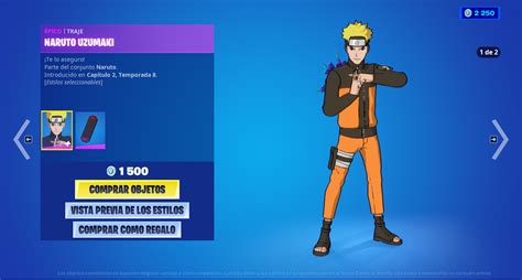 Naruto Formará Parte De Fortnite A Modo De Skin En La Tienda