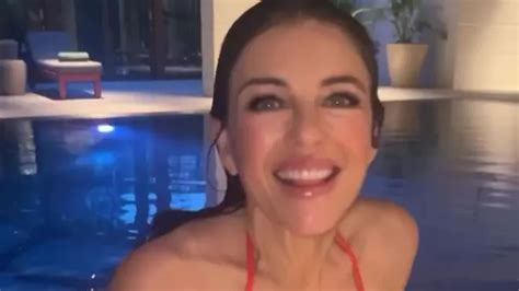 Liz Hurley 58 Praised As ‘the Hottest Woman On The Planet As She Strips Off To A Red Bikini