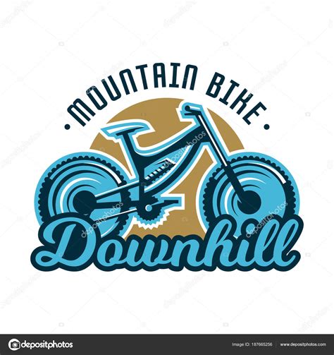 Enter your business name and create a stunning mountain bike logo tailored just for you. Downhill logo | Logo mountain bike. Downhill. Subject extreme sport. Vector illustration. Flat ...