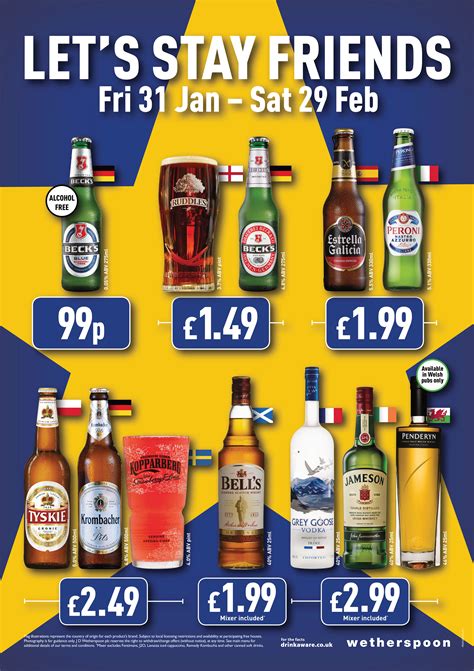 This kept me coming back as i was always scrapping by when i lived in the uk. Wetherspoons pubs to cut price of 10 drinks to mark Brexit ...