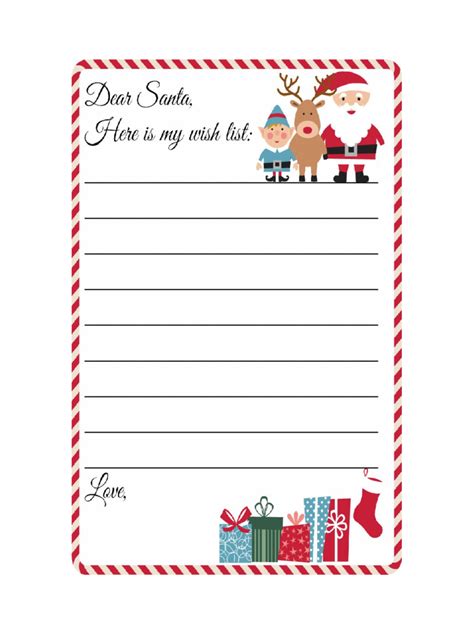 Santa Wish List Printable