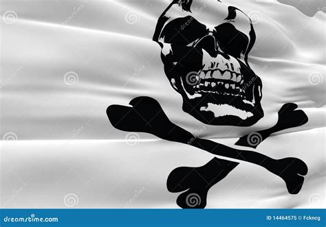 Waving Pirate Flag Stock Illustration Illustration Of Object 14464575