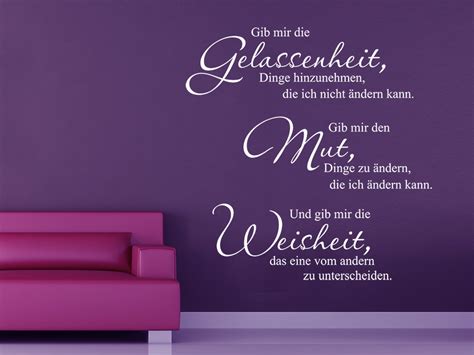 Wandtattoo Gib mir die Gelassenheit, Dinge hinzunehmen, die ich nicht