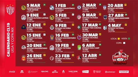 El dt afirmó que necesita hablar con la gente del conjunto de la uanl antes de. Calendario Liga Mx 2019 2020 - Calendar Inspiration Design
