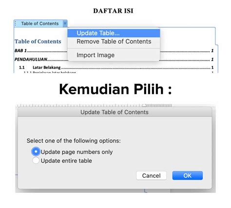 Cara Membuat Daftar Isi Otomatis Di Ms Word