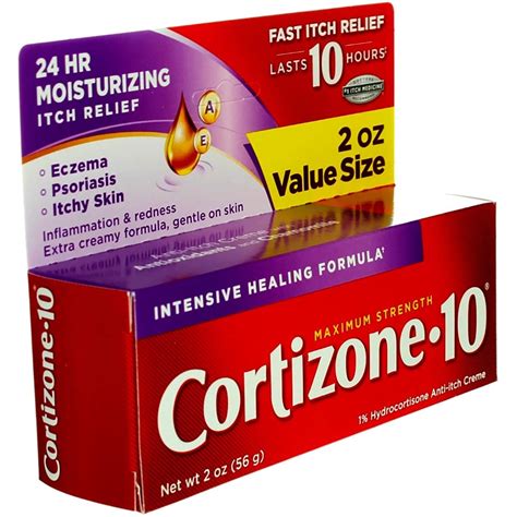 Cortizone 10 Maximum Strength Intensive Healing Formula 2 Ounce Pack Of 2 Anti Itch Cream