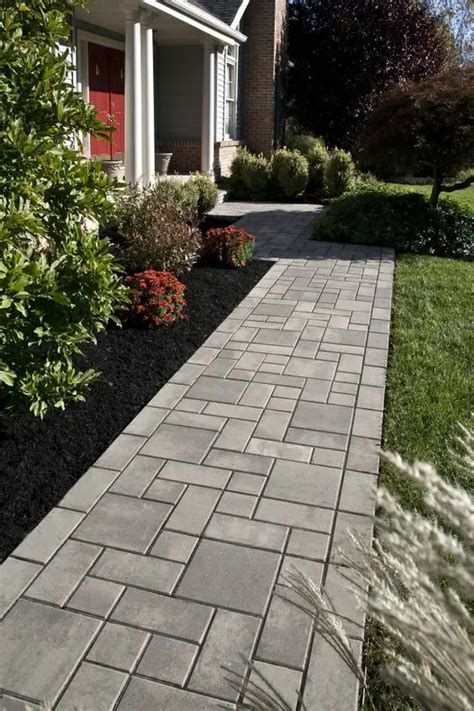Stamped Concrete Walkway Ideas Aesthetic Addition To A Property