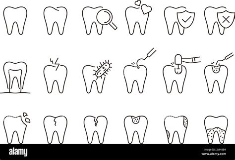 Tooth Icons Vector Illustration Stock Vector Image And Art Alamy
