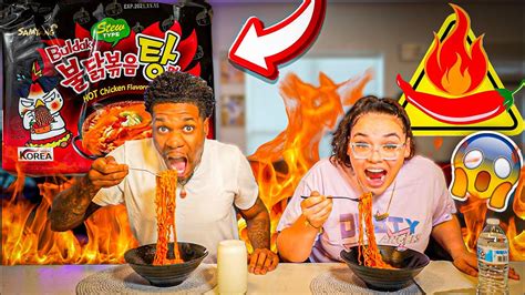 Spicy Noodles Challenge The Most Korean Spicy Noodles🌶 Youtube