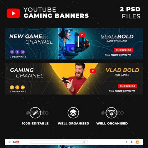 Gaming Banner Template Gaming Banner Graphics Designs Templates From