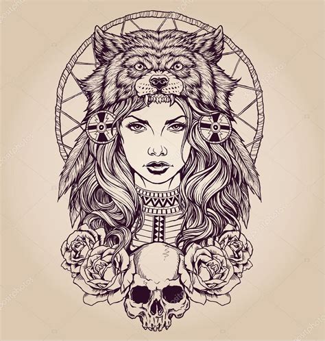 These sacred native american flowers have been used for love, passion, protection, healing and even as lovely fragrances by native americans across the great and beautiful. Girl with wolf head | Native American girl with Wolf ...