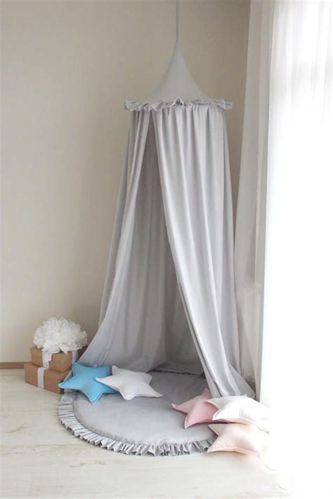 Canopy has a loop inside. Bed canopy / Light Grey canopy / Kids canopy / Baldachin ...