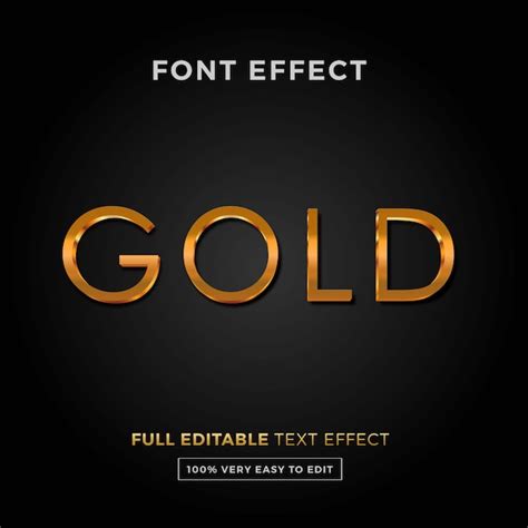 Premium Vector Editable Text Effect Gold Style