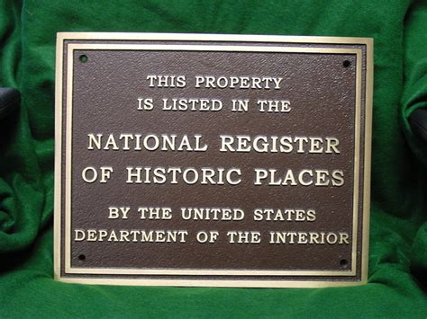 National Register Plaques Historic Places Erie Landmark
