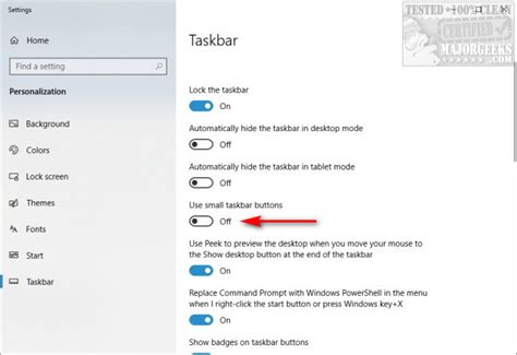 Get More Windows Screen Space With A Smaller Taskbar Majorgeeks