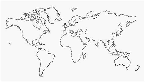 World Map Outline Transparent